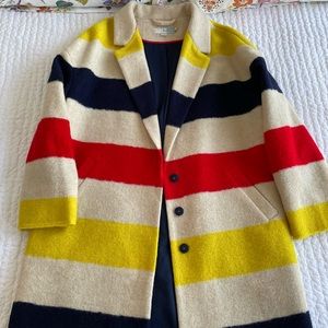 NWOT Boden Tilley Coat - Cream Stripe